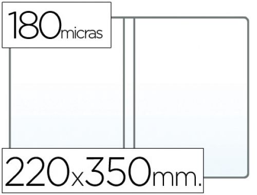 Bolsa portacarnet quarto dupla180 microns pvc transparente , Saro , 6386 , 8435055090522